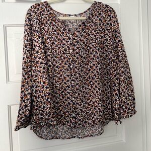 Old Navy Floral Peasant Top XXL